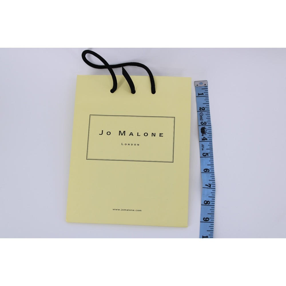 Jo Malone London Empty Paper Gift Bag Black‎ Rope Handles 9x7x3.5" Black Ribbon